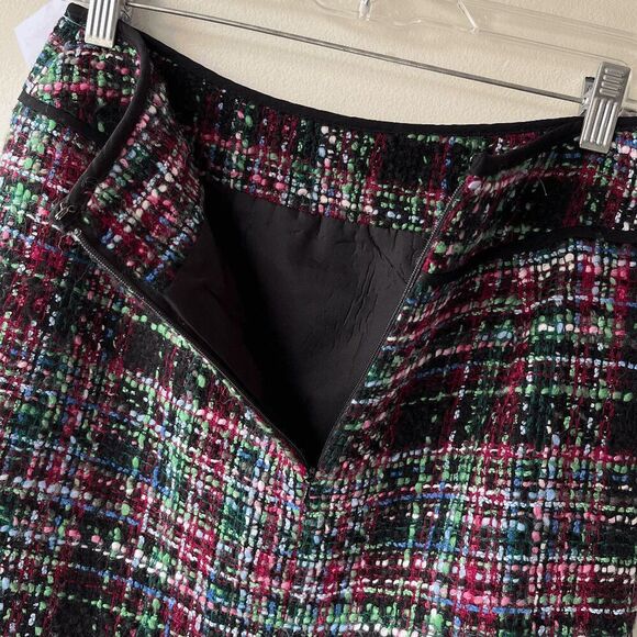 Talbots Colorful Tweed Wool-Blend Pencil Skirt Sz 4 Multicolor Bouclé - Picture 5 of 8